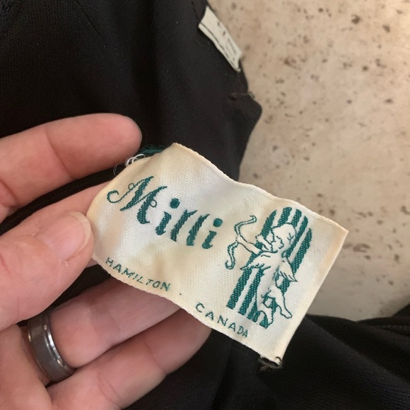 Vintage Milli Hamilton Canada Black Turtleneck Maxi Gown - Size 14 - Picture 3 of 7